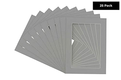 Pack of 25 Acid Free 8.5x11 Mats Bevel Cut for 7x9 Photos (25 Count)