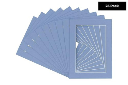Pack of 25 Acid Free 11x14 Mats Bevel Cut for 9x12 Photos (25 Count)