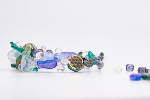 1.4oz (40g) Limited Mix of Czech Glass Beads, Hand Made Set Kit, Purple Crystal AB Sparkling Mix Fairytale