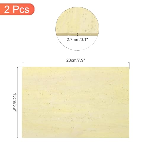 2 Pcs Stained Glass Sheet Mosaic Tile 7.9 Inch x 5.9 Inch Khaki Stained Glass Sheets for Crafts DIY Art Project