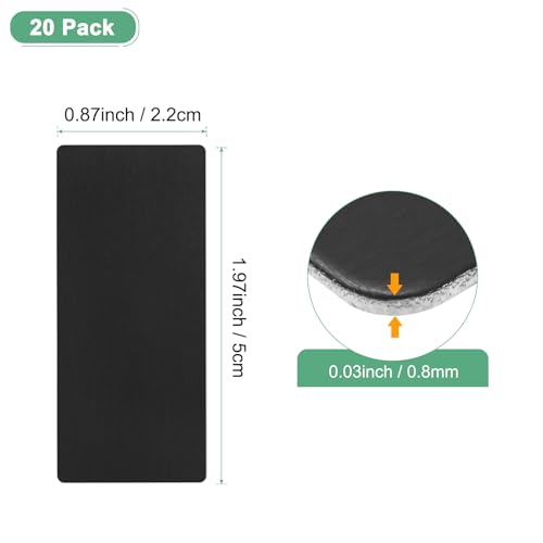 20 Pack Anodized Aluminium Laser Engraved Mount Metal Plate 2x1x0.03 Inch Engraver Blank Anodized Aluminum Sheets for DIY Laser Printing (20 Count)