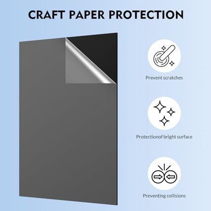 Laser Engraving Blank ABS Double Color Plastic Sheet (12 Count)
