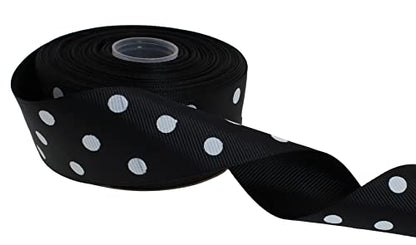 Polka Dot Grosgrain Ribbon 25 Yard Each Roll 100% Polyester