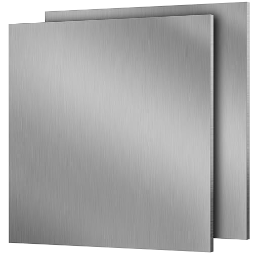 2 Pcs 6061 Aluminum Sheet Metal with Protective Film 12 x 12 x 3 (2 Count)