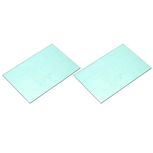 2 Pcs Stained Glass Sheet Mosaic Tile 7.9 Inch x 5.9 Inch Lake Blue Stained Glass Sheets for Crafts DIY Art Project