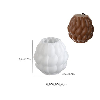 3 Pack Spiral Ball Cylinder Soap & Candle Mold (3 Count)