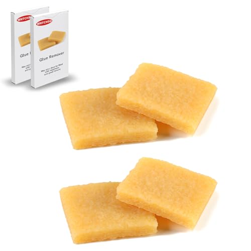 4 Pcs Glue and Residue Eraser Rubber Cement Cleaner for Removing Adhesive and Residues from Paper Plastic and More
