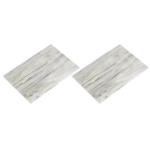 2 Pcs Stained Glass Sheet Mosaic Tile 7.9 Inch x 5.9 Inch Light Gray Stained Glass Sheets for Crafts DIY Art Project