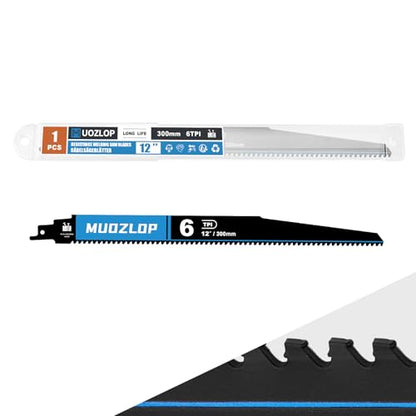 1Pack 12inch 6TPI High Reciprocating Saw Blades