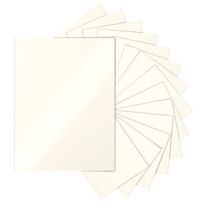 40 Sheets Cream Shimmer Cardstock 8.5 x 11 Ivory Paper 75lb (40 Count)