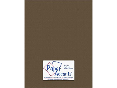 PA Paper Accents Stash Builder Textured Cardstock 8.5" x 11" Textured Molasses
