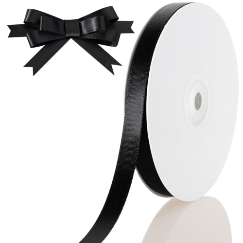 3 8 Inch Black Ribbon 50Yards
