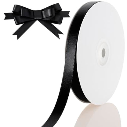 3 8 Inch Black Ribbon 50Yards