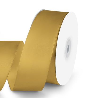 1-1/2" x 50 Yards Golden Satin Ribbon Crafts Gift Wrapping