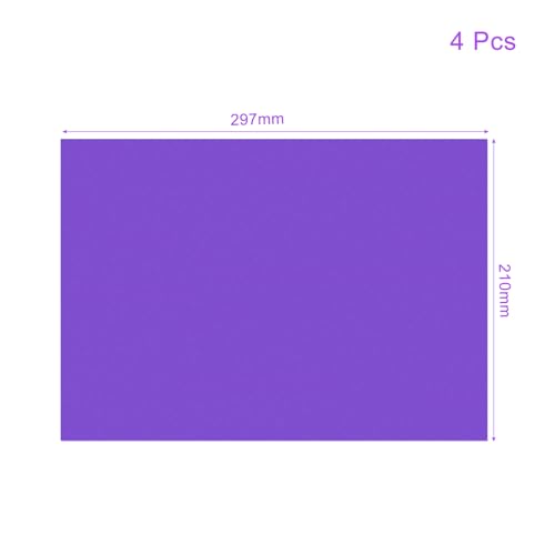 4Pcs Correction Gel Light Filter Overlay PVC Sheets Matte Purple