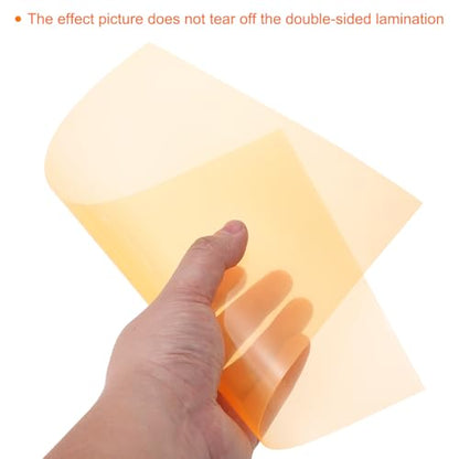 4Pcs A4 Gel Light Lighting Filter Overlay Transparent Color Correction Plastic Vinyl PVC Sheets Photography Television Fluorescent Orange (4 Count)