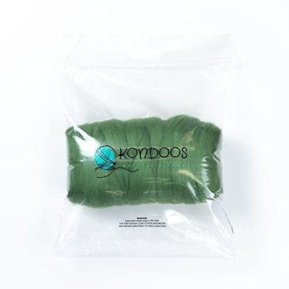 Colored Natural wool roving (16 Ounce)