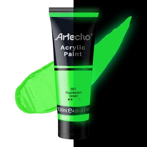 Fluorescent Green Acrylic Paint 120ml (4.05 Fl Oz)