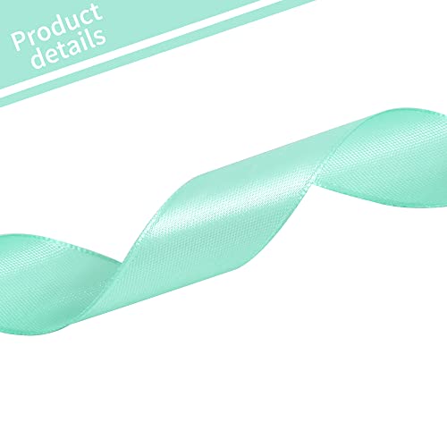 1 Inch x 100yds Teal Aqua Satin Ribbon for Crafts (300 Foot)