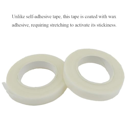 White 3Rolls 0.5Inch Wide Floral Tape