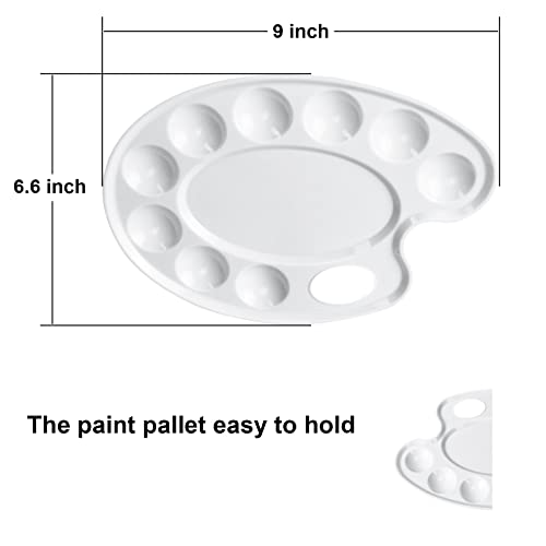 4Pack Paint Tray Palettes with Thumb Hole for Kids (4 Count)