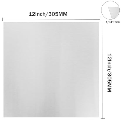 304 Stainless Steel Sheets Metal 12" x 12" x 1