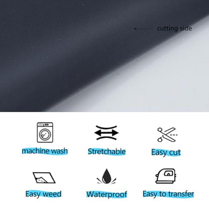 Reflective Black HTV Rolls Heat Transfer Vinyl (8 Foot)