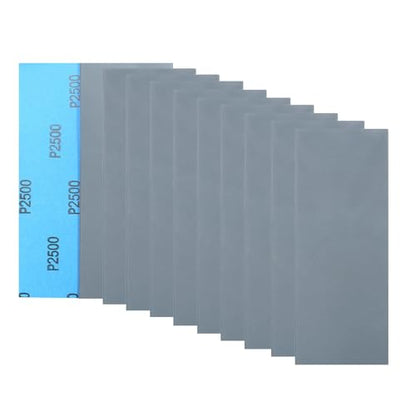 30Pcs 9 x 3.6 Inchs 2500 Grit Wet and Dry Handmade Universal Sanding Sheets