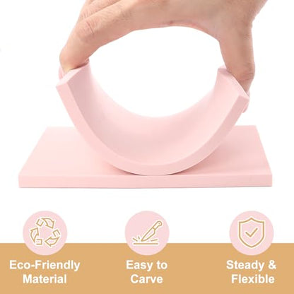 12pcs 4"x6" Pink Rubber Linoleum Blocks for Printmaking (12 Count)