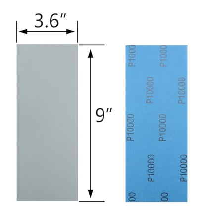 20Pcs 9 x 3.6 Inchs 10000 Grit Wet and Dry Handmade Universal Sanding Sheets (20 Count)