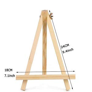 9.4 Inches Tall Wood Easels Set of Tabletop Display Easels (6 Count)