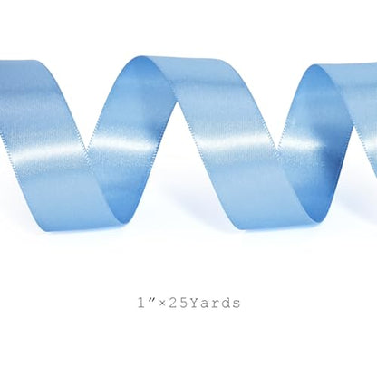 Light Blue Satin Ribbon 1 inch x 25 Yards