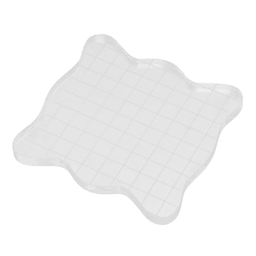 1PC Transparent Acrylic Stamp Blocks with Grid Lines