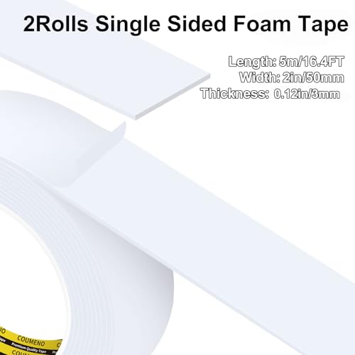 White Foam Tape Weather Stripping Sealing Sponge (32.8 Foot)