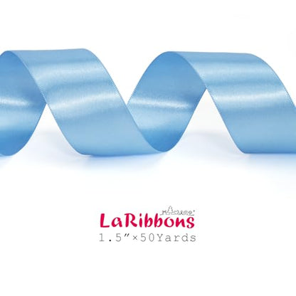 Light Blue Satin Ribbon 1.5 inch x 25 Yards