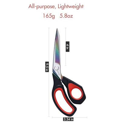 9.5" Fabric Scissors Heavy Duty Bent Sewing Shears