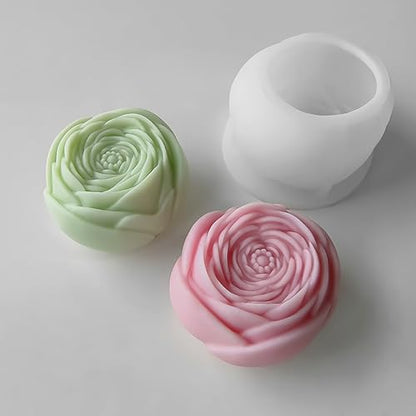 Rose Ball 3D Round Flower Peony Resin Casting Molds