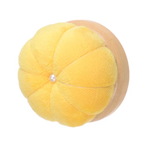 Wooden Base Needle Pincushions Pin Cushions Yellow