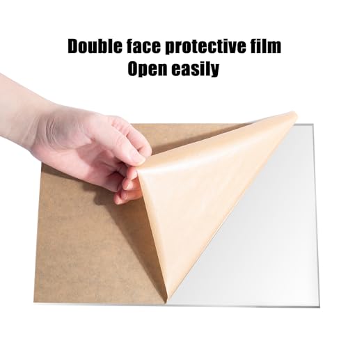 2 Pack Clear Acrylic Sheets for Laser Cutting 1 (24 Sq Ft)