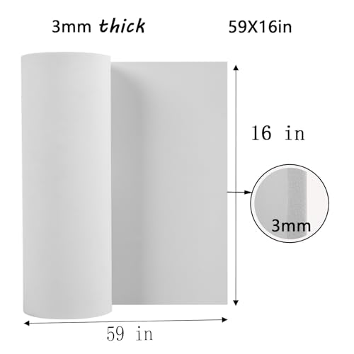 3mm EVA Foam Sheets Roll 16x59in White for Cosplay DIY 90kg