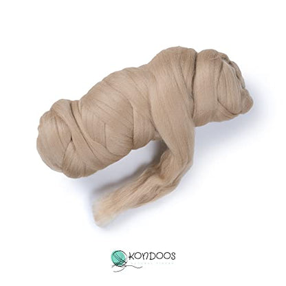 Colored Natural Wool roving