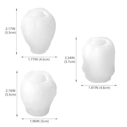3 PCS Tulip Flower Silicone Molds 3D Floral Candle Mold for Soap