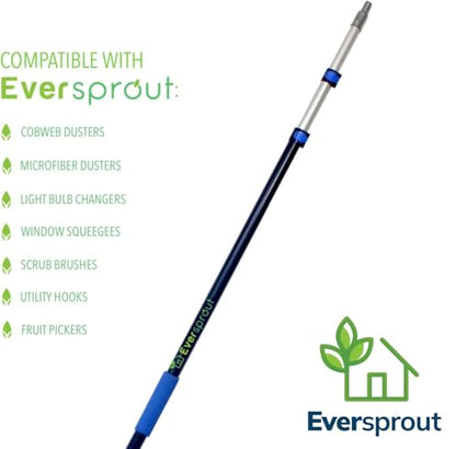 Pro 5-to-12 Foot Telescoping Extension Pole, 3-Stage Aluminum