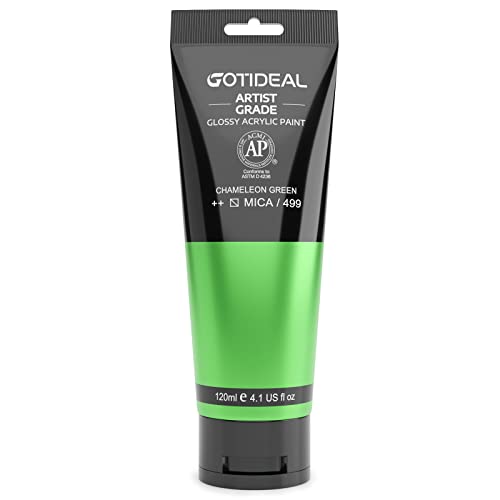 Iridescent Acrylic Paint Chameleon Green Tubes (4.1 Fl Oz)
