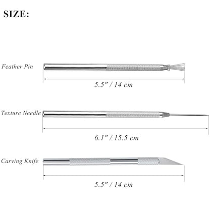 3 in 1 Clay Needle Tools Sculpting Ceramics Pottery Carving Tools for Model Clay Supplies