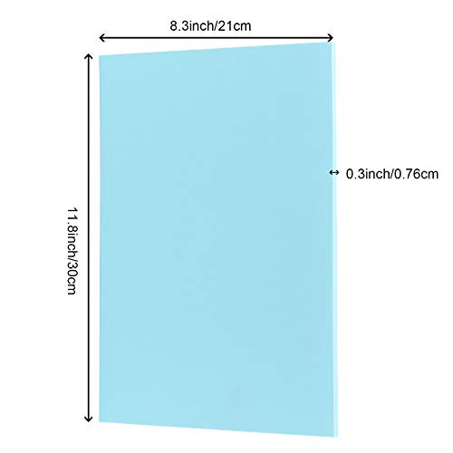 5 PCS 8.3 x 11.8 Inch Blue Large Rubber Stamp Carving Blocks (5 Count)