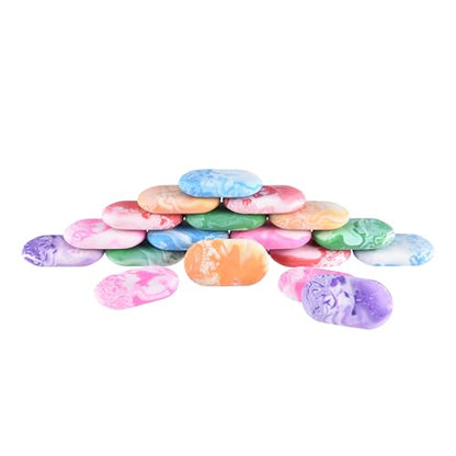 19PCS Bulk Cute Marble Oval Erasers for Kids Bulk (19 Count)