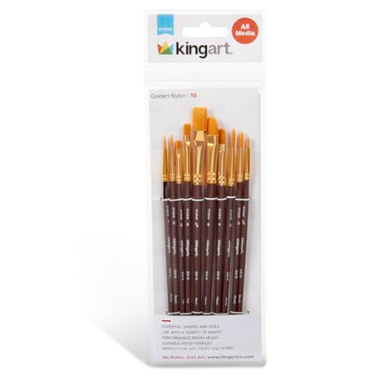 10 Piece Paint Brushes (10 Count)