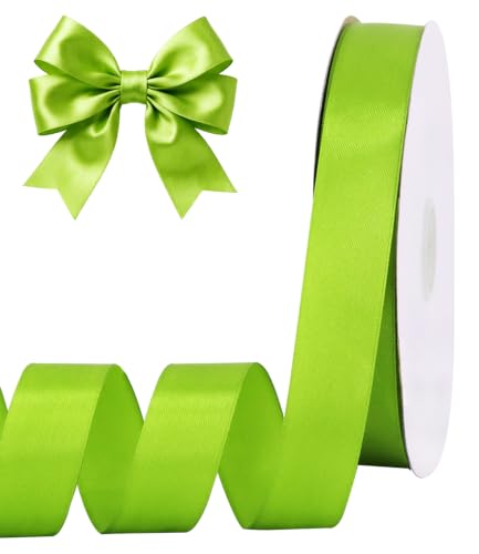 1 Inch x 100yds Sage Green Satin Ribbon for Crafts