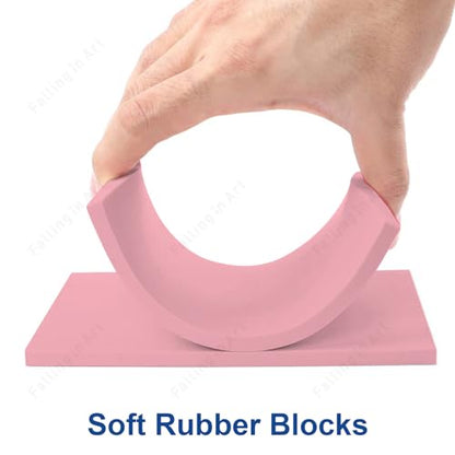 6 Pack 4 x 6" Soft Linoleum Rubber Carving Blocks